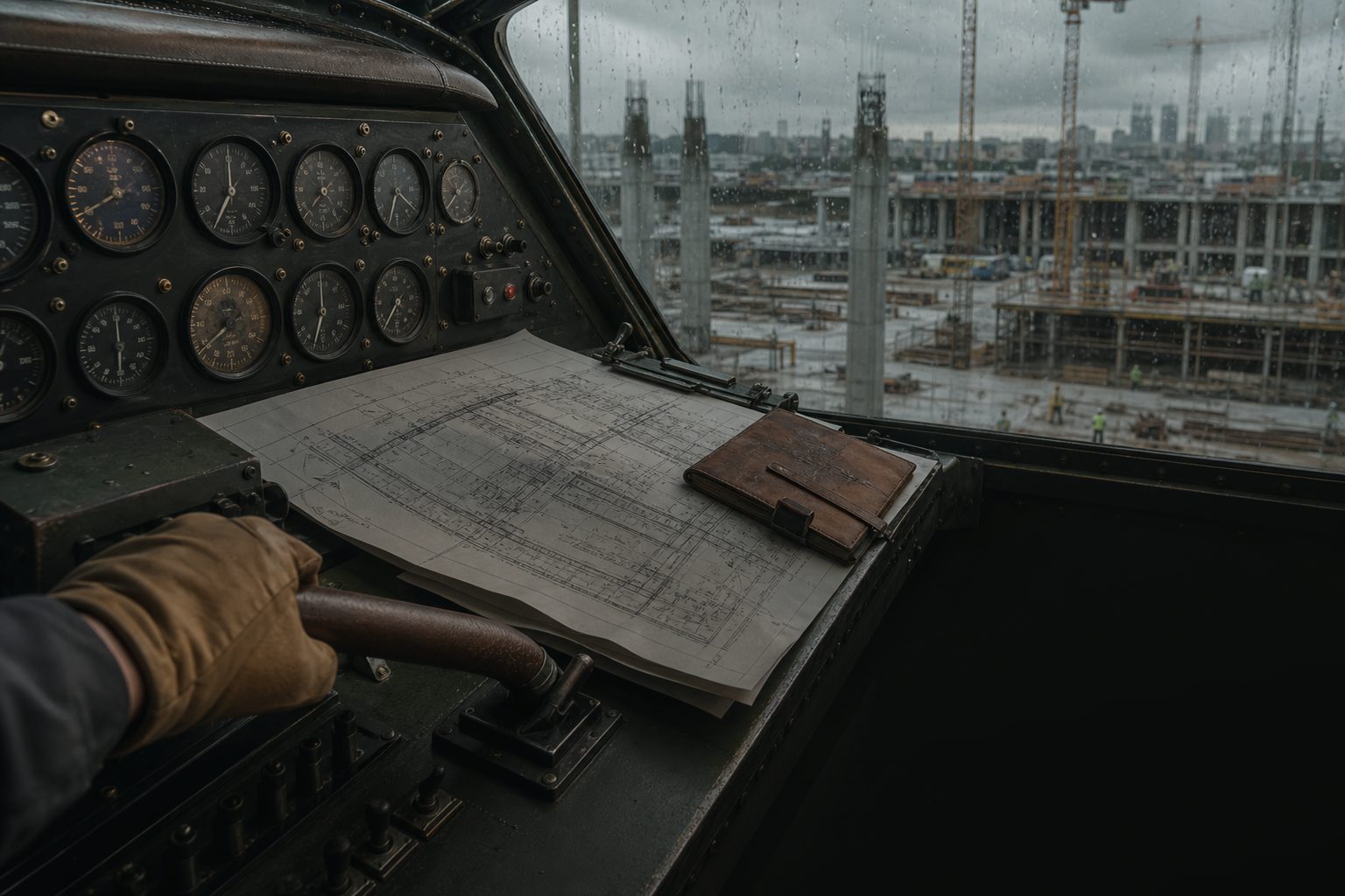 Flight planning instruments paired with construction plans